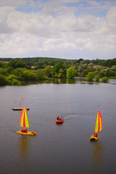 Sail boats on a lake